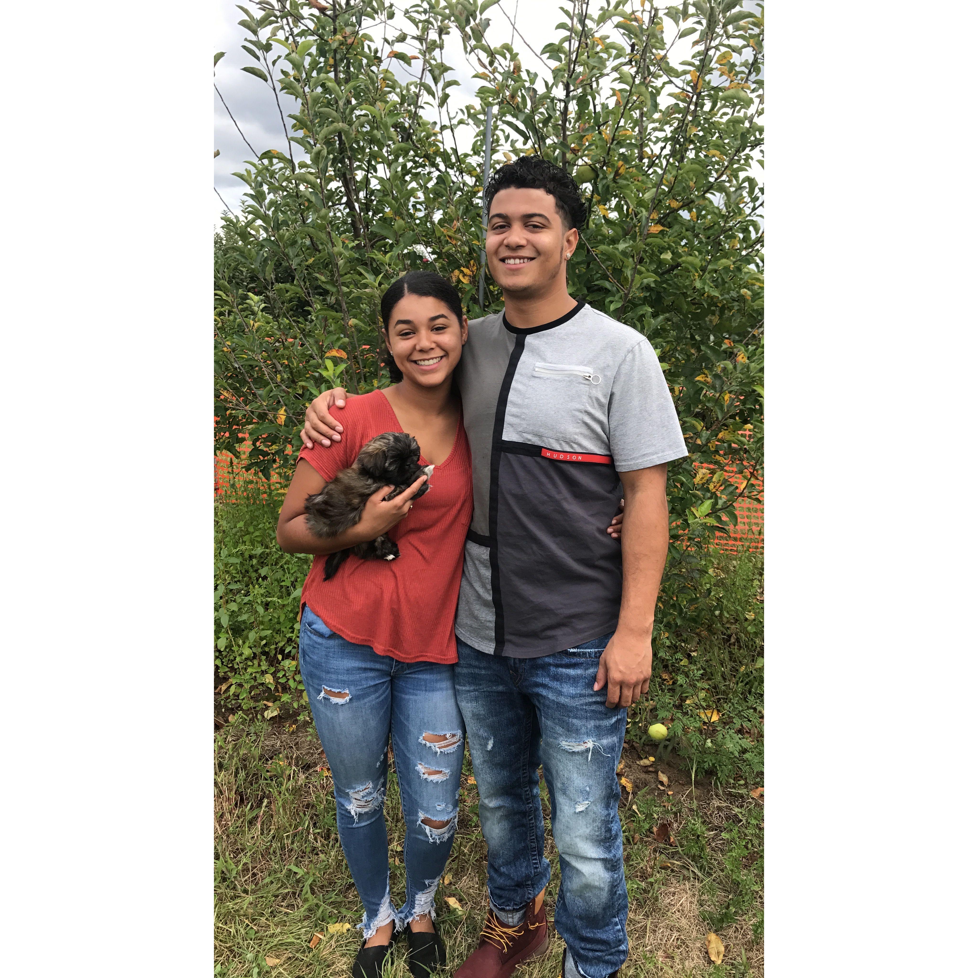 Our first family apple orchard visit🥰
