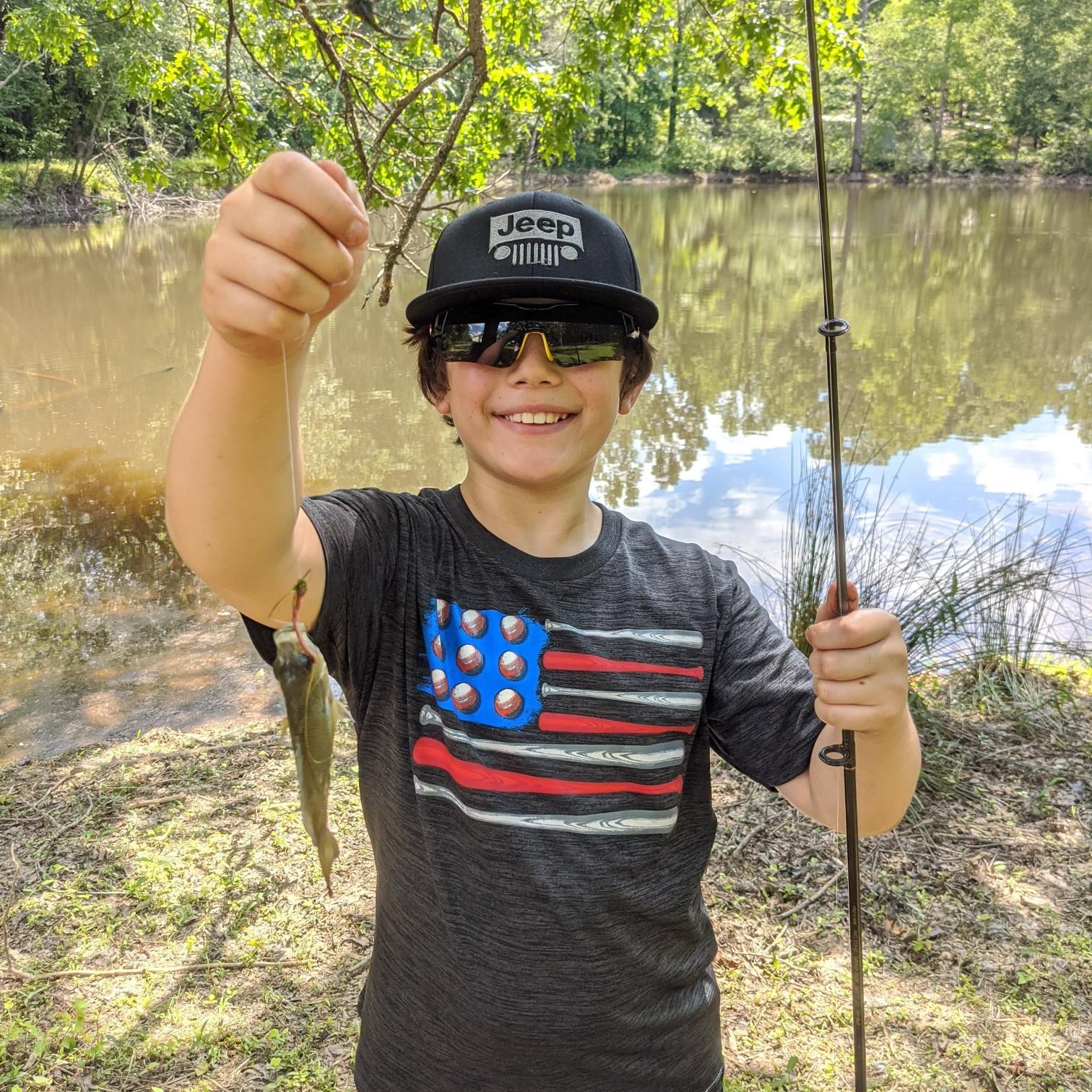 Fishing with Tyler, Douglasville, GA. May 2020.