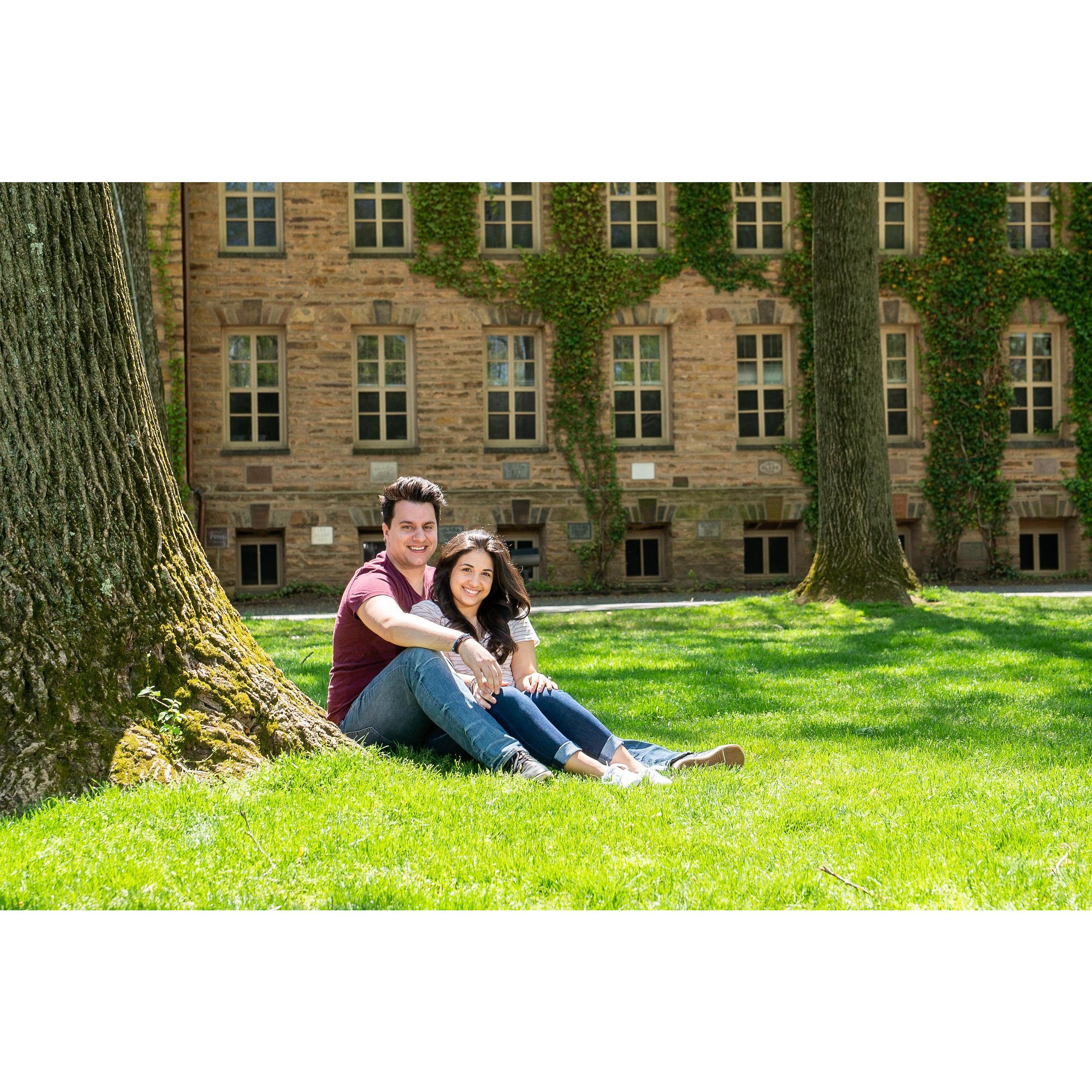 We used to meet halfway in Princeton when we were long distance. When our photographer suggested going to Princeton University for our engagement shoot, we knew it was meant to be!