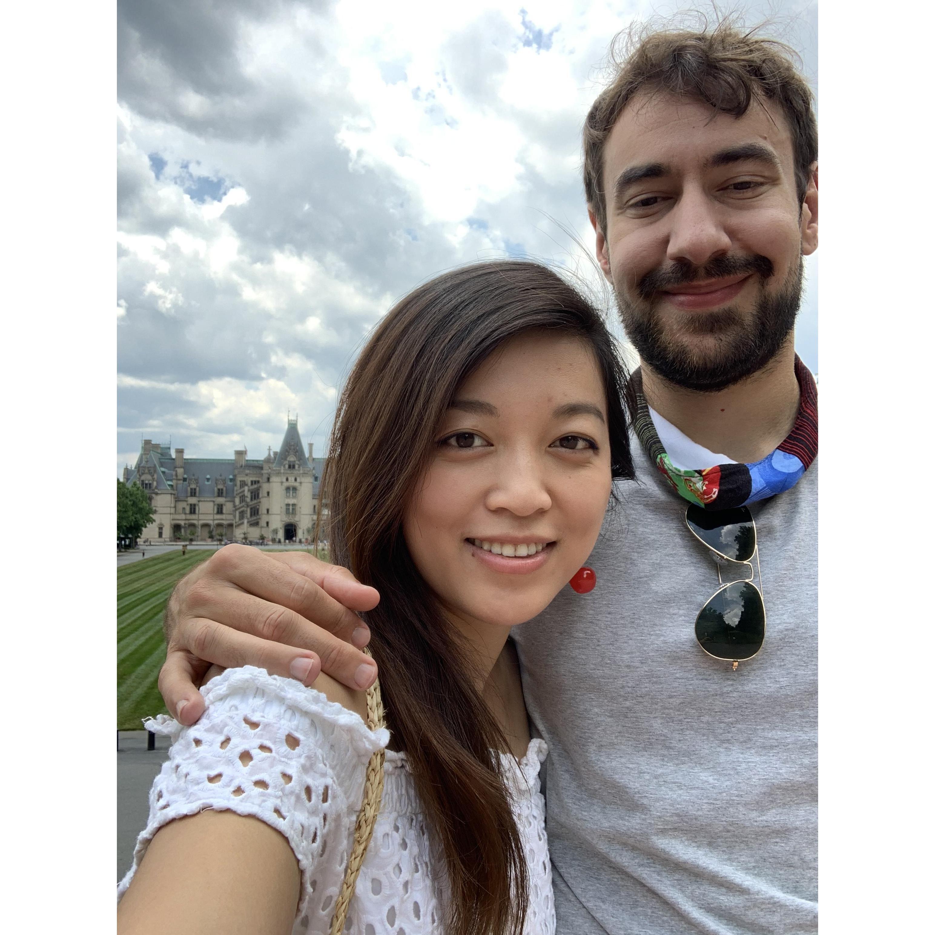 Sarah and Dan's official first date at the Biltmore in Asheville, NC