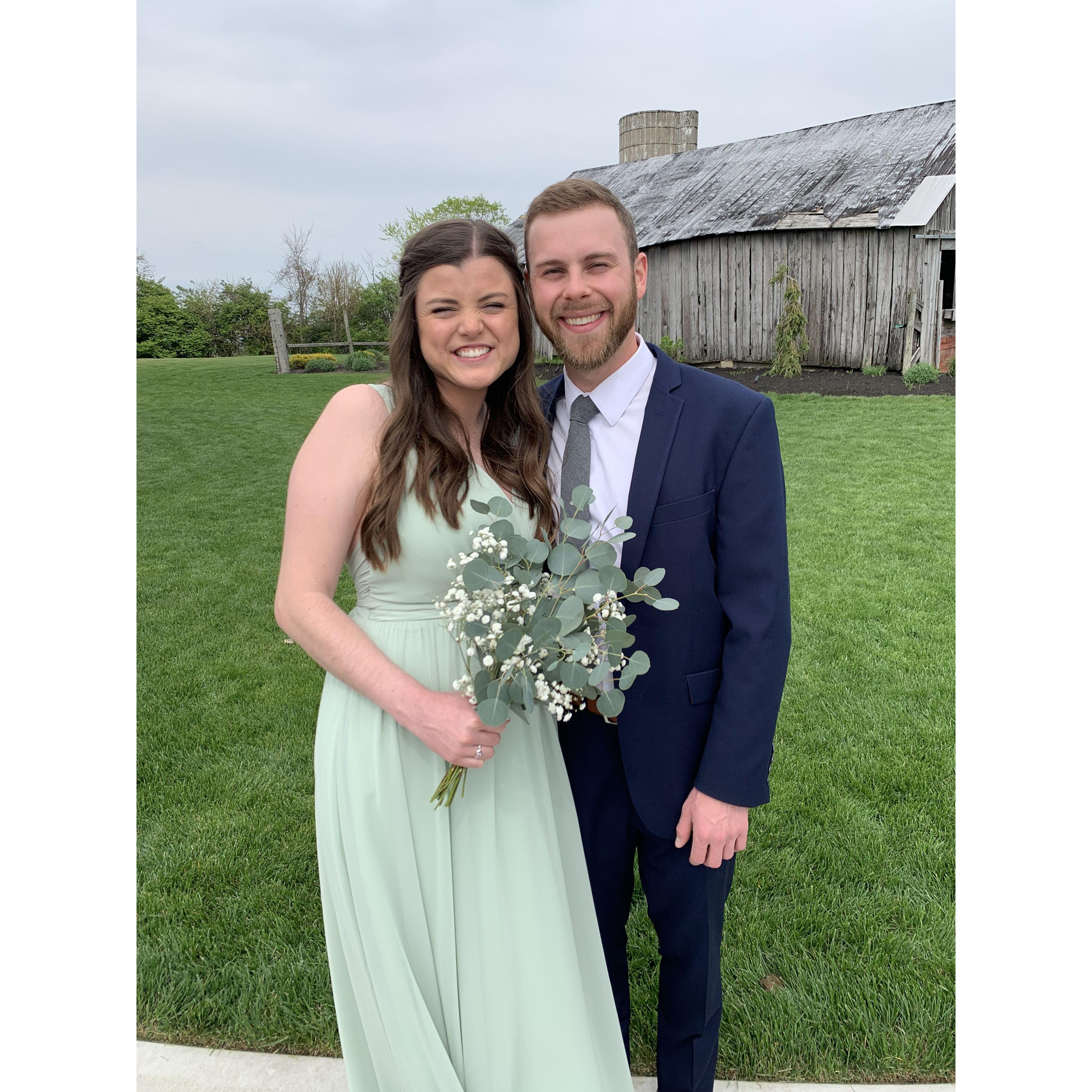 At my brother John and Katie's wedding in April 2022