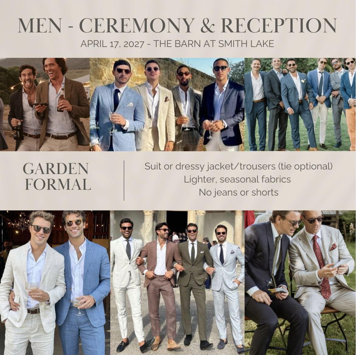 Men - Ceremony & Reception Outfit Inspiration