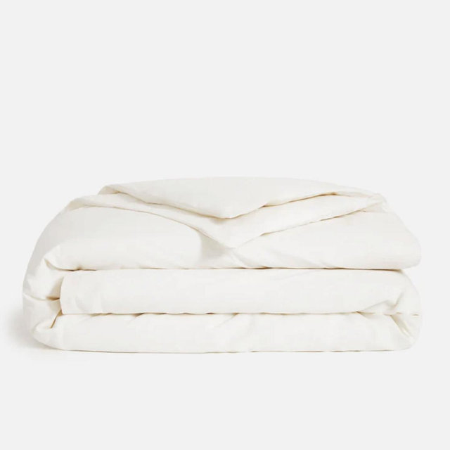 Luxe Sateen Duvet Cover—Size king, color cream