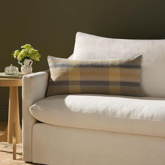 Loloi Chris Loves Julia Andi Collection PCJ0034 Yellow/Blue 12'' x 27'' Cover w/Down Pillow