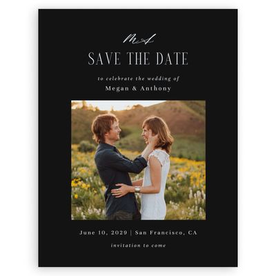 Black Wedding Digital Save the Date - Uzes Photo