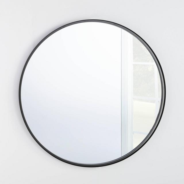 34" Round Decorative Wall Mirror Black - Threshold™ designed with Studio McGee