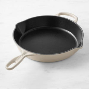 Le Creuset Signature Enameled Cast Iron Deep Skillet, 10", Brioche