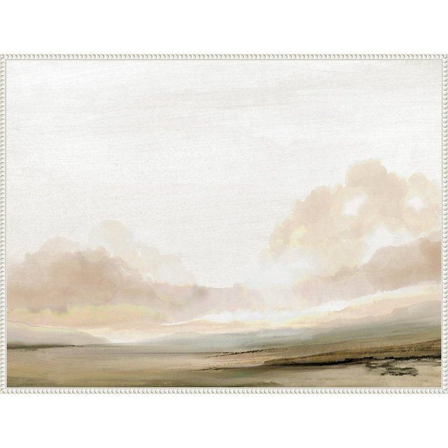 42"x32" Southern Landscape by Dan Hobday Framed Canvas Wall Art Print White - Amanti Art