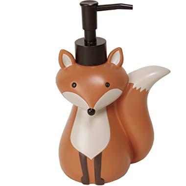 Mainstays Kid's Lotion or Soap Dispenser Pump Woodland Creature Fox Animal for Kitchen, Bathroom or Baby Nursery