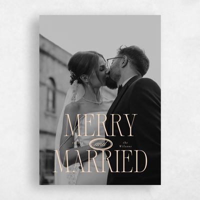 Beige Holiday Card - Ivory