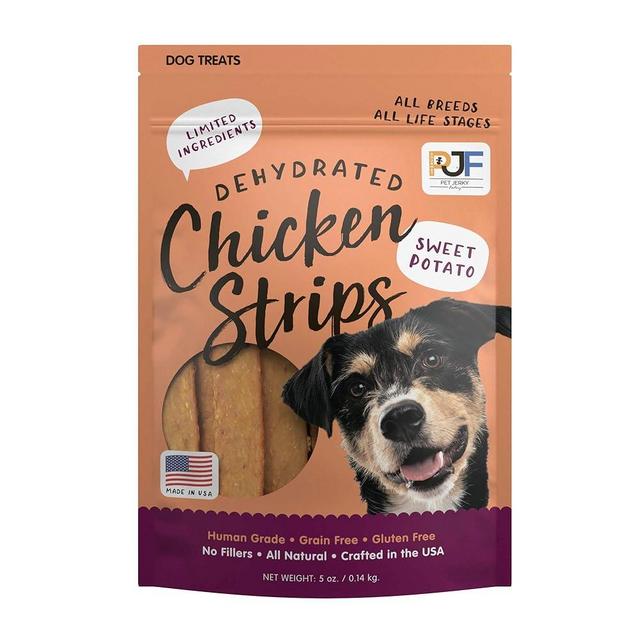 Pet Jerky Factory Premium Chicken and Sweet Potato 5 oz. Dog Jerky Treats |100% Human Grade | USA Made | High Protein | Low Fat | Grain Free | Limited Ingredients | BHA-BHT Free | Soft-Tender