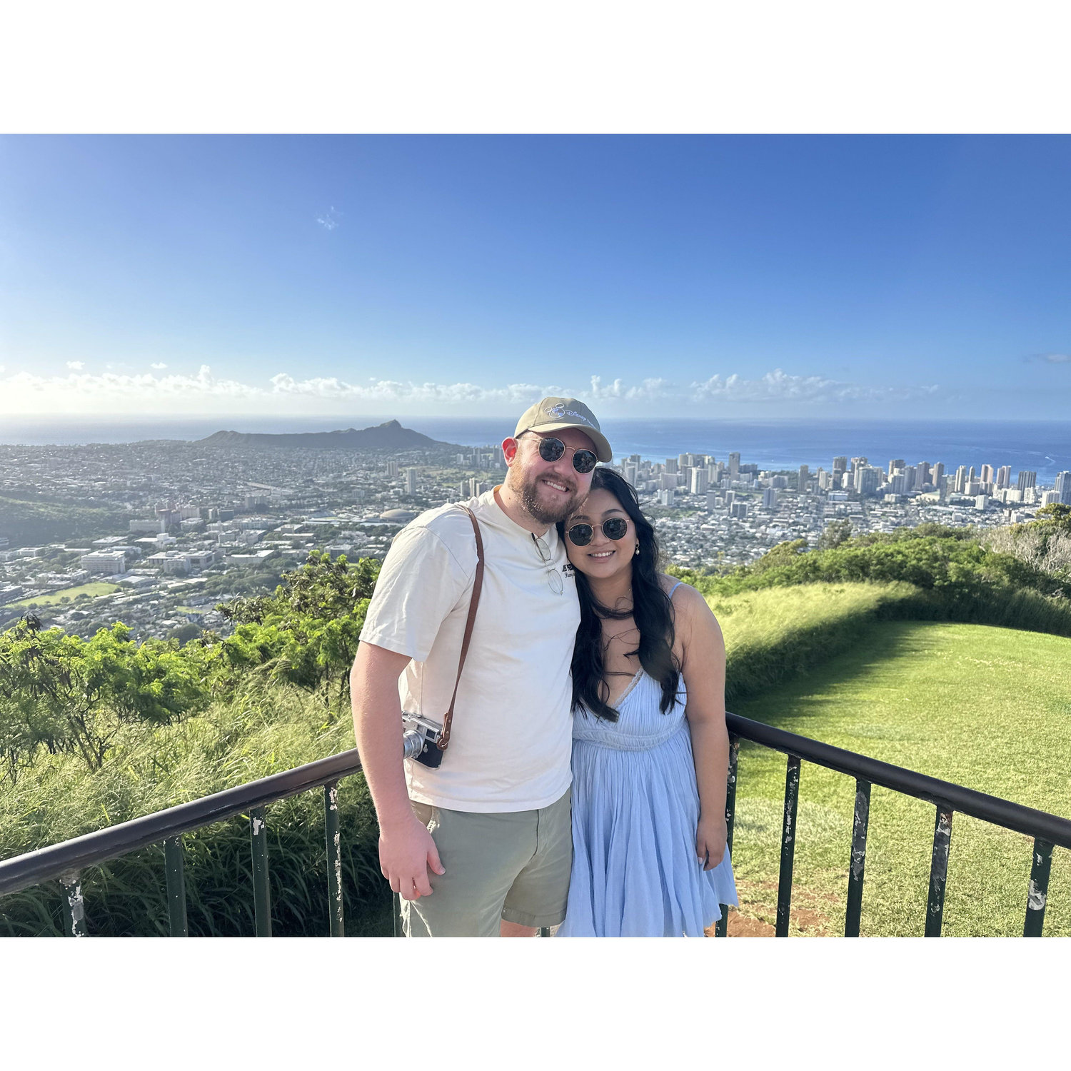 Our first time in Hawaii together overlooking Honolulu