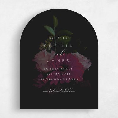 Black Arch Wedding Save the Date - Kylan Portrait