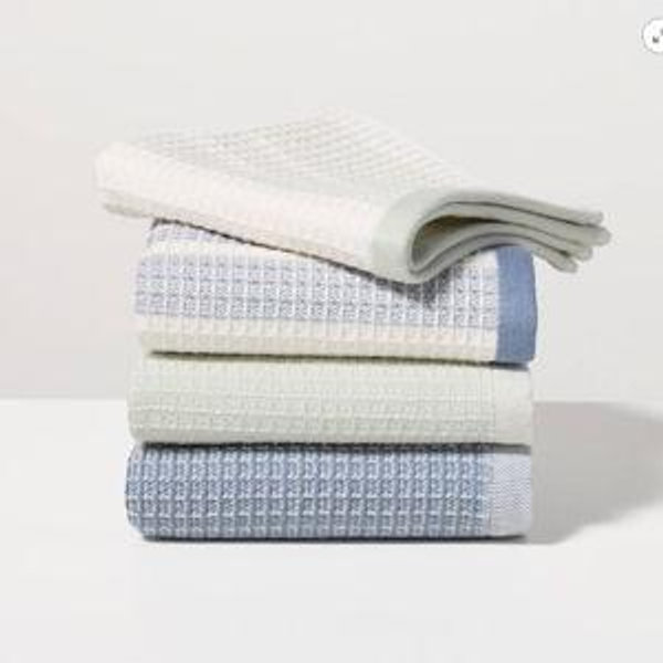 Set of 4 Waffle Dishcloths Blue/Green - Hearth & Hand™ with Magnolia