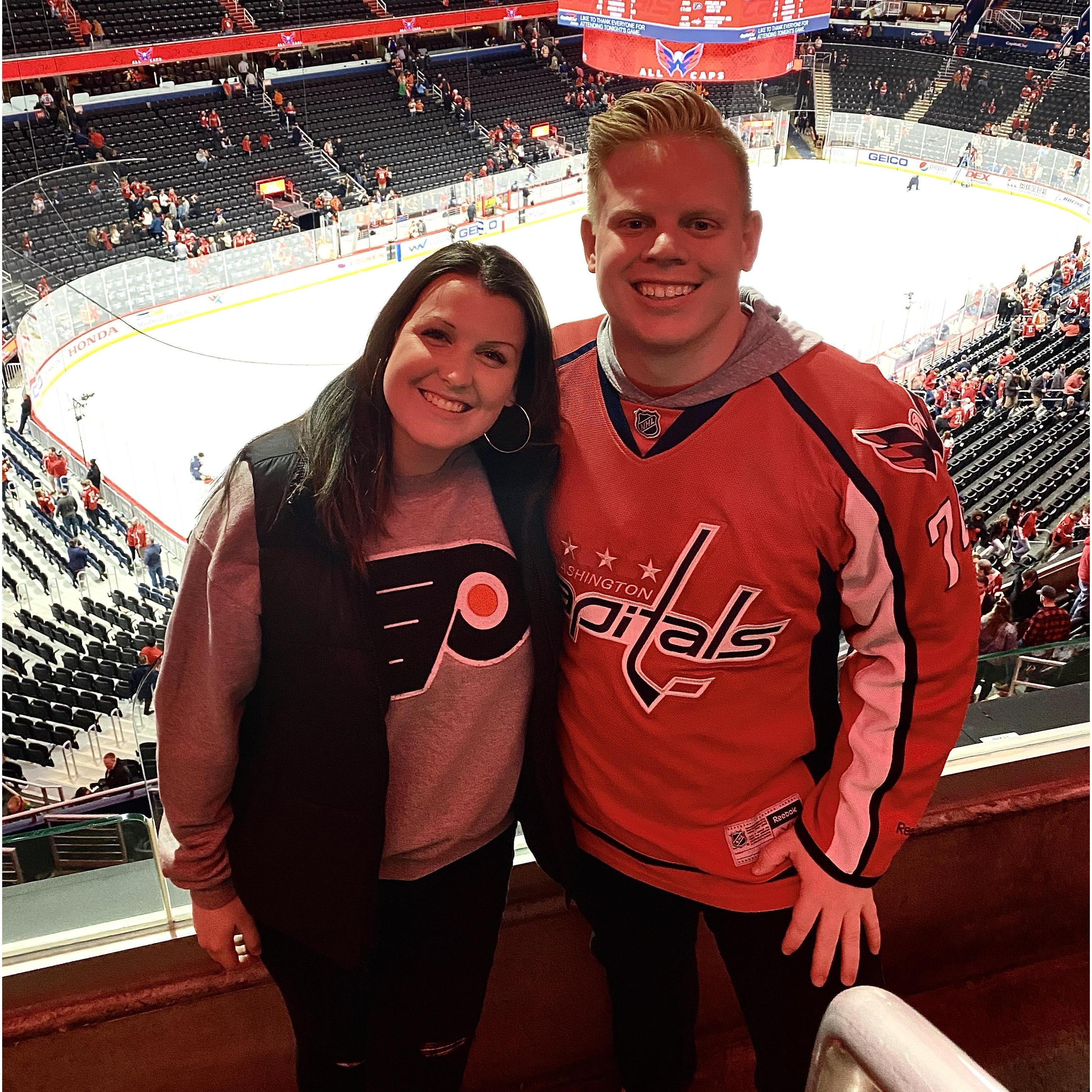March 2020: Capitals vs. Flyers game