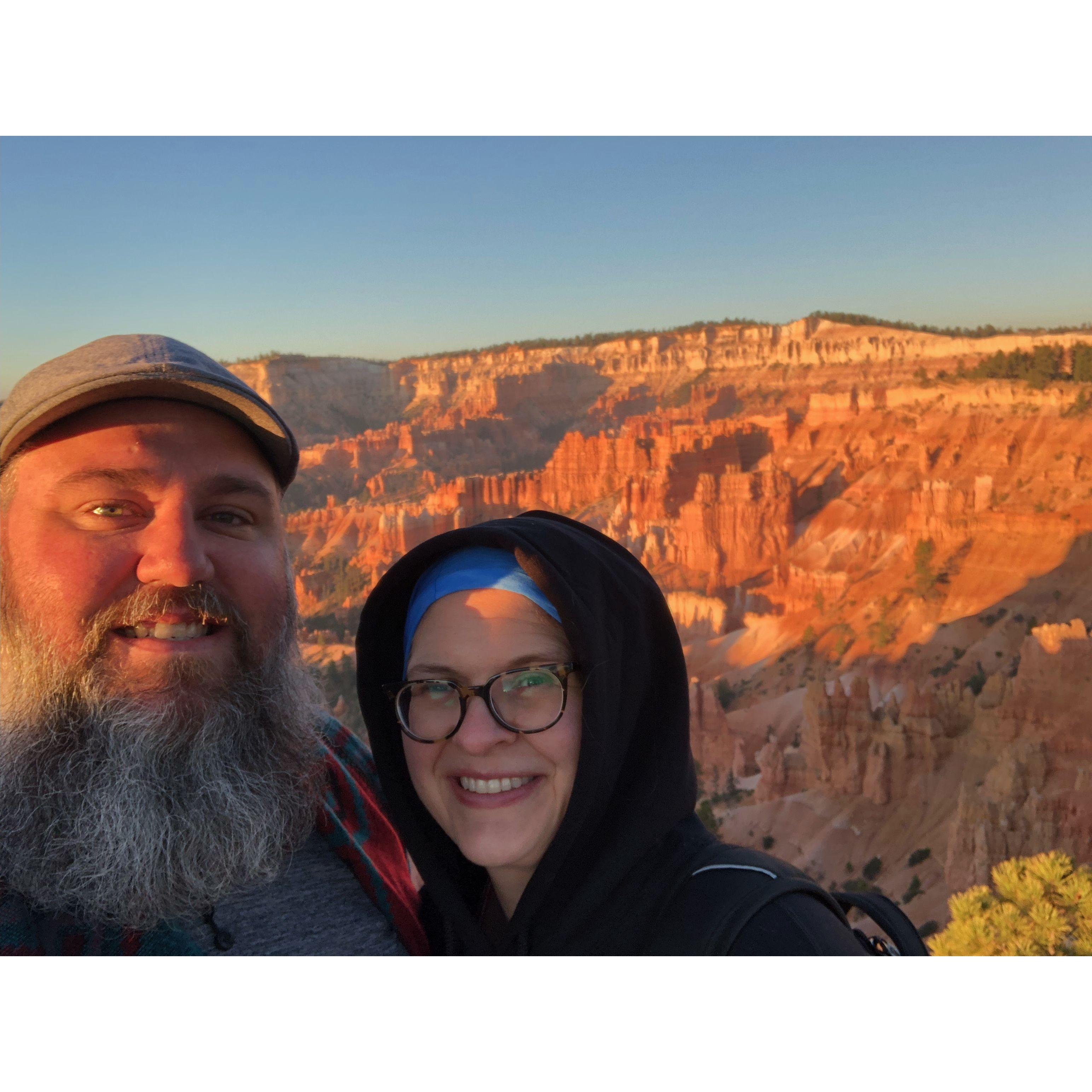 A very early sunrise at Bryce Canyon National Park