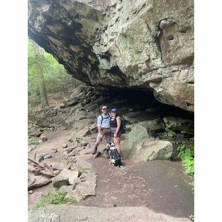 Hiking with Piper in Tennessee.