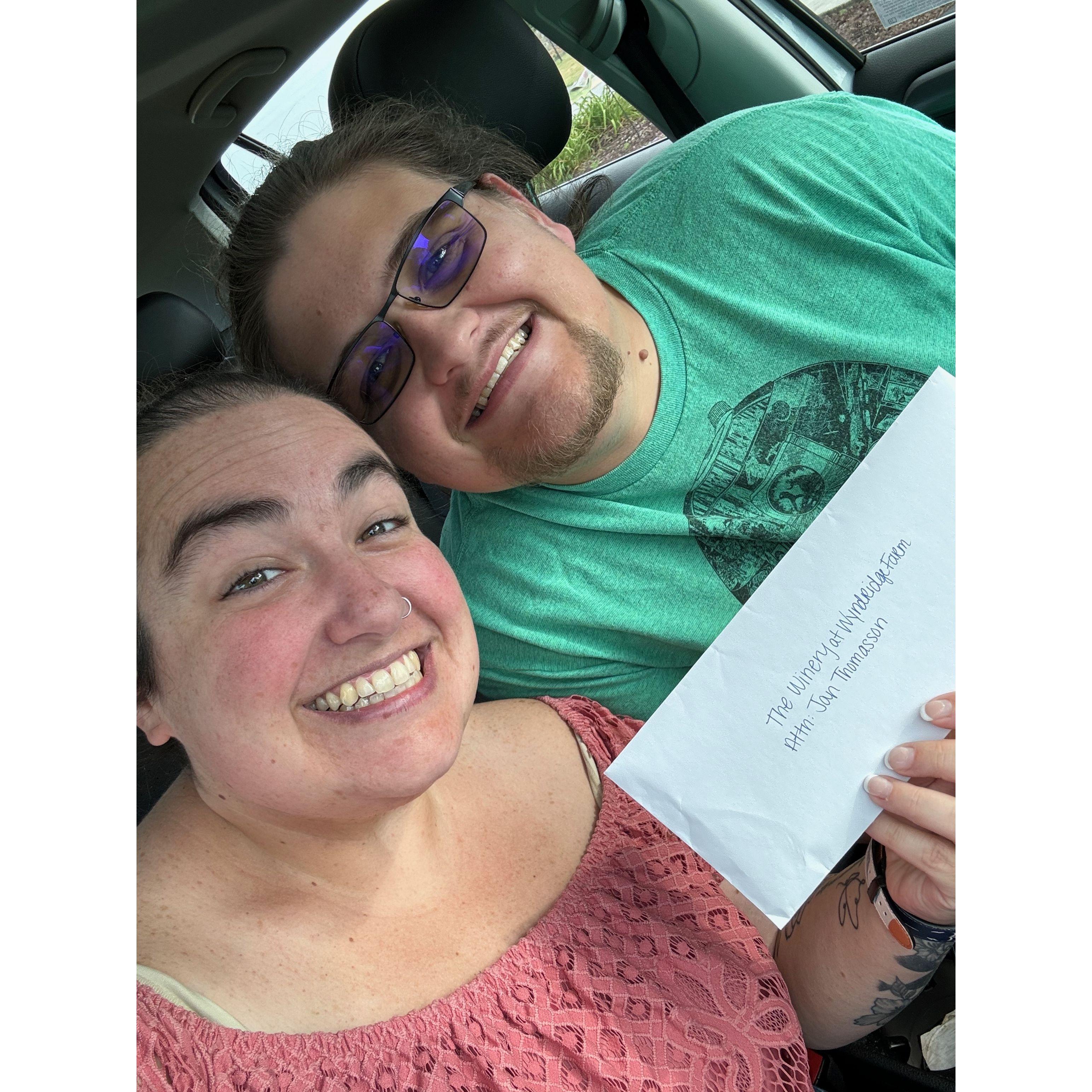 Getting ready to drop off our contract to Wyndridge Farms