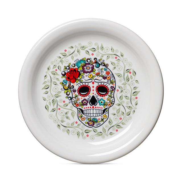Fiesta Skull and Vine Sugar Appetizer Plate
