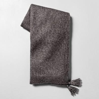 Throw Blanket with Tassels Galvanized Gray - Hearth & Hand™ with Magnolia
