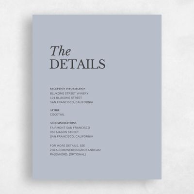 Dusty Blue Wedding Enclosure - Jaramillo