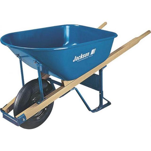 TRUE TEMPER KPWBLW5 Wheelbarrow, 1-1/2 cu-ft Heap, Poly, Red