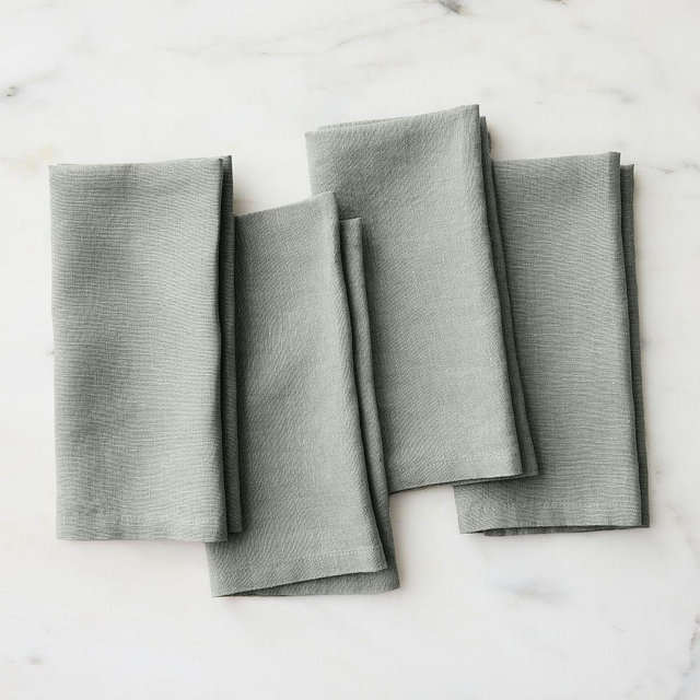 European Linen Napkin, Celadon, 20x20, Set of 4