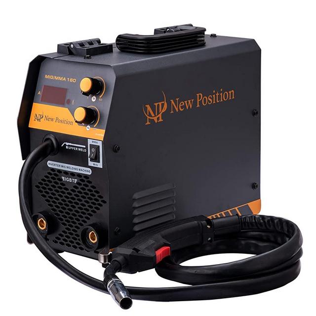 NewPosition MIG/MAG/MMA 3-in-1 Welder, 160A Stick ARC Welding Machine, Flux Core Welder, Gas/Gasless IGBT Inverter,110V