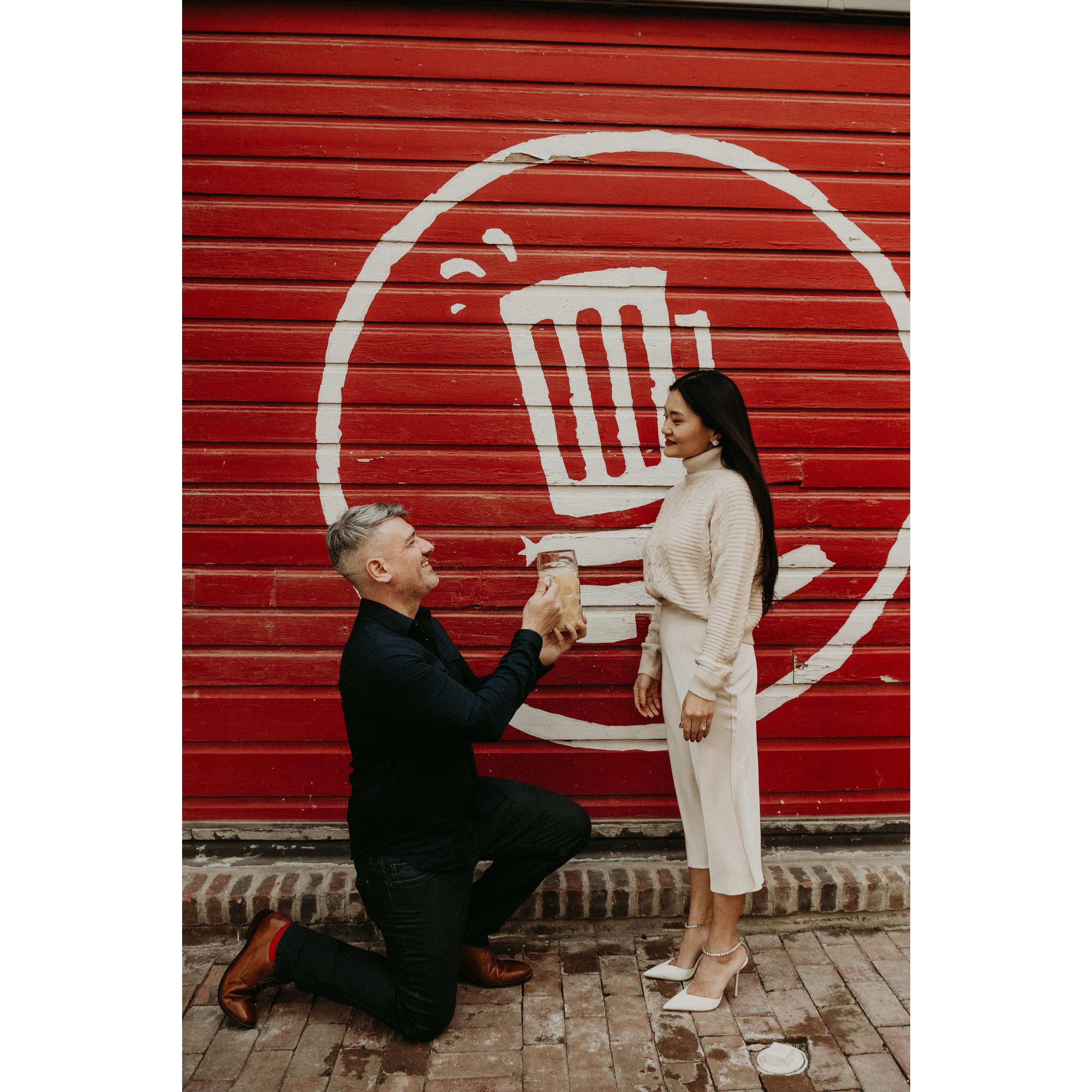 On December 29th, 2021, James asked Sun to spend the rest of her life by his side. She said, "DUH."