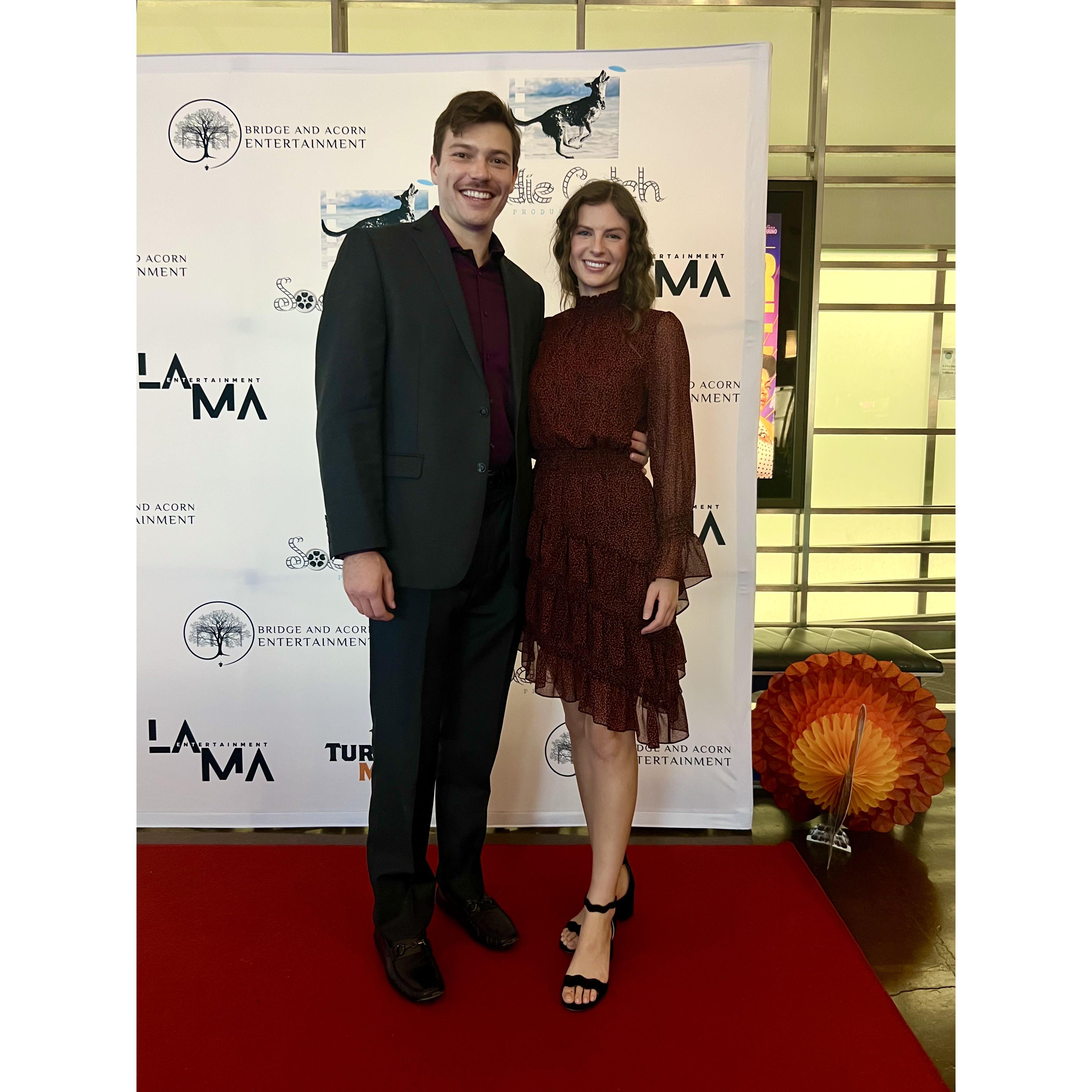 Liz's movie premiere! No-shave November 2023