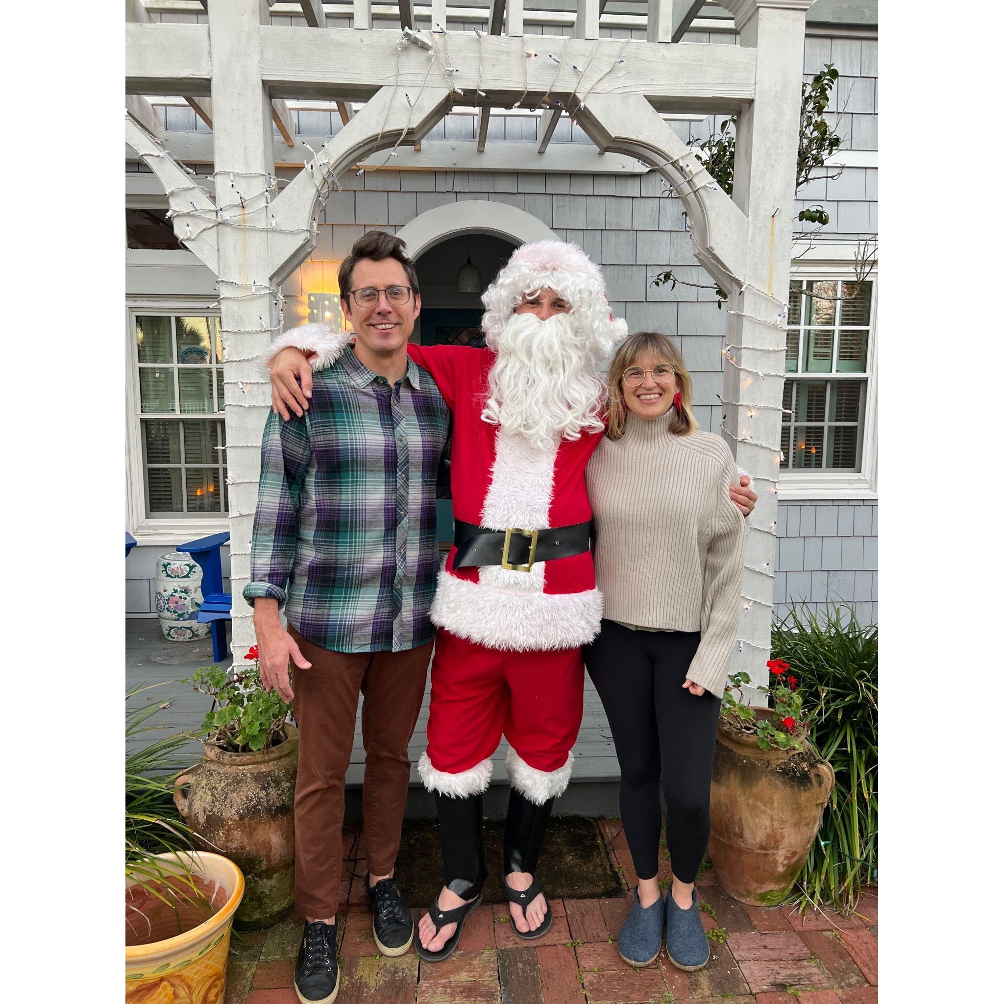 Brother of the Bride, Carl's Groomsman and a long-serving Santa, Grant, at Christmas in Atlantic Beach, 2021