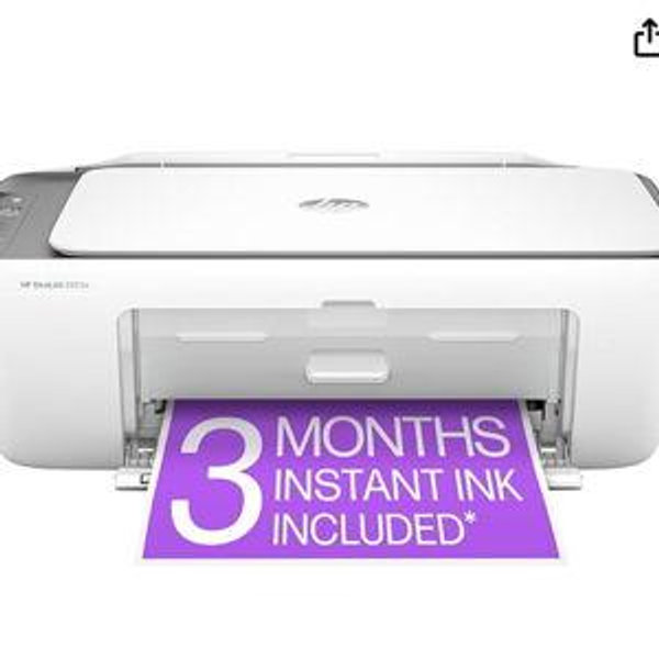 HP DeskJet 2855e Wireless All-in-One Color Inkjet Printer, Scanner, Copier, Best-for-home, 3 months of Instant Ink included (588S5A)