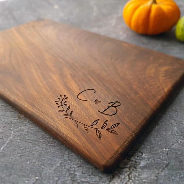 Custom Charcuterie Board, Personalized Cutting Board with Handle, Engagement Gift, Wedding Couple, Housewarming, Engraved Wood Cheese Board