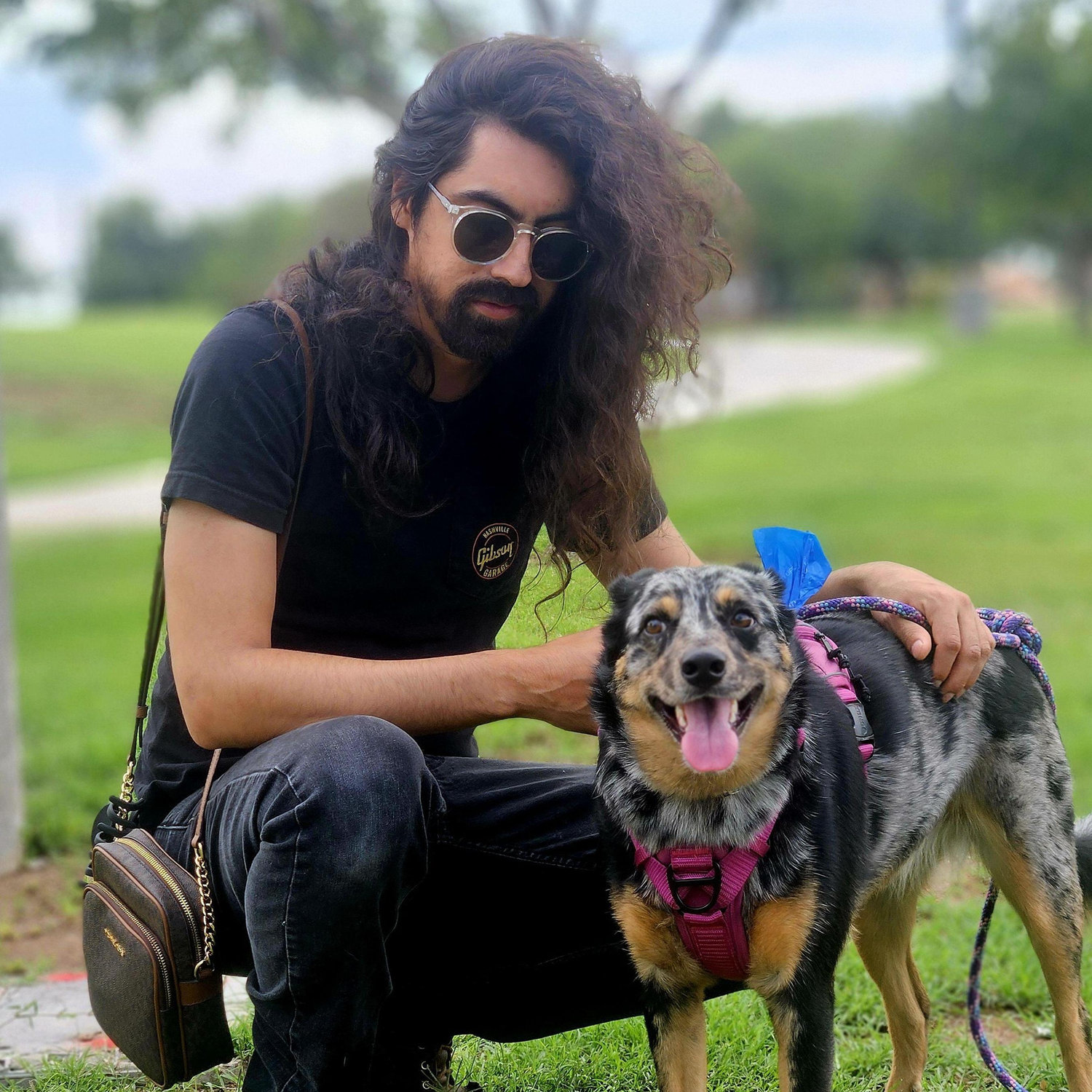 Out for a stroll with the pup, Jessie! October 2025.