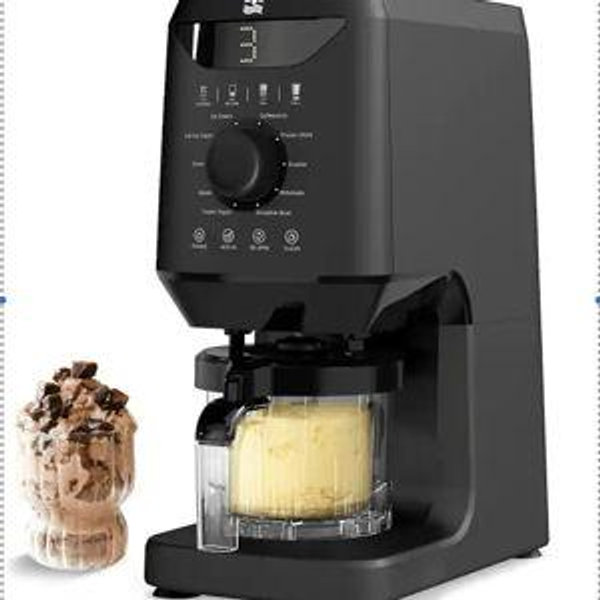 Etust - 12-in-1 Ice Cream Maker Machine, Family-Size Frozen Yogurt & Gelato Maker, 16oz - Black