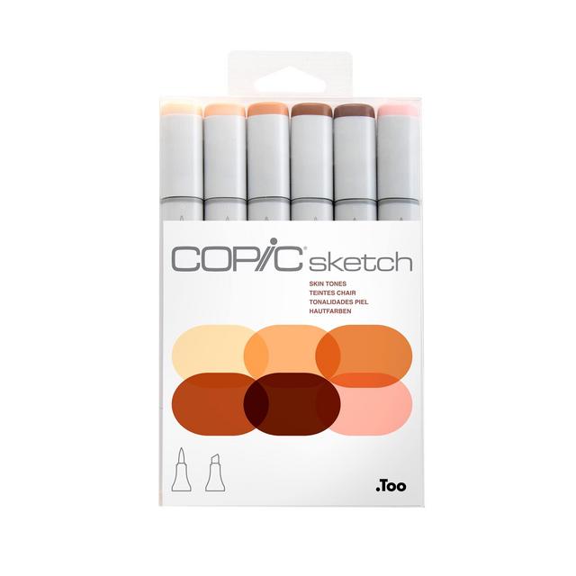Copic Markers 6-Piece Sketch Set, Skin Tones I