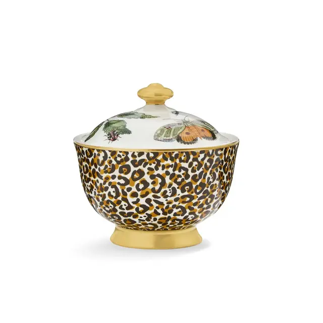 Spode Creatures of Curiosity Leopard Lidded Sugar Bowl, 7 oz.
