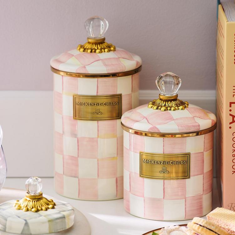 MacKenzie-Childs, Rosy Check Canister | Zola
