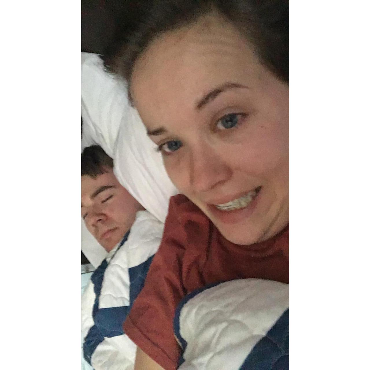 Nicole loves to take pictures of Nick sleeping, such a precious sight