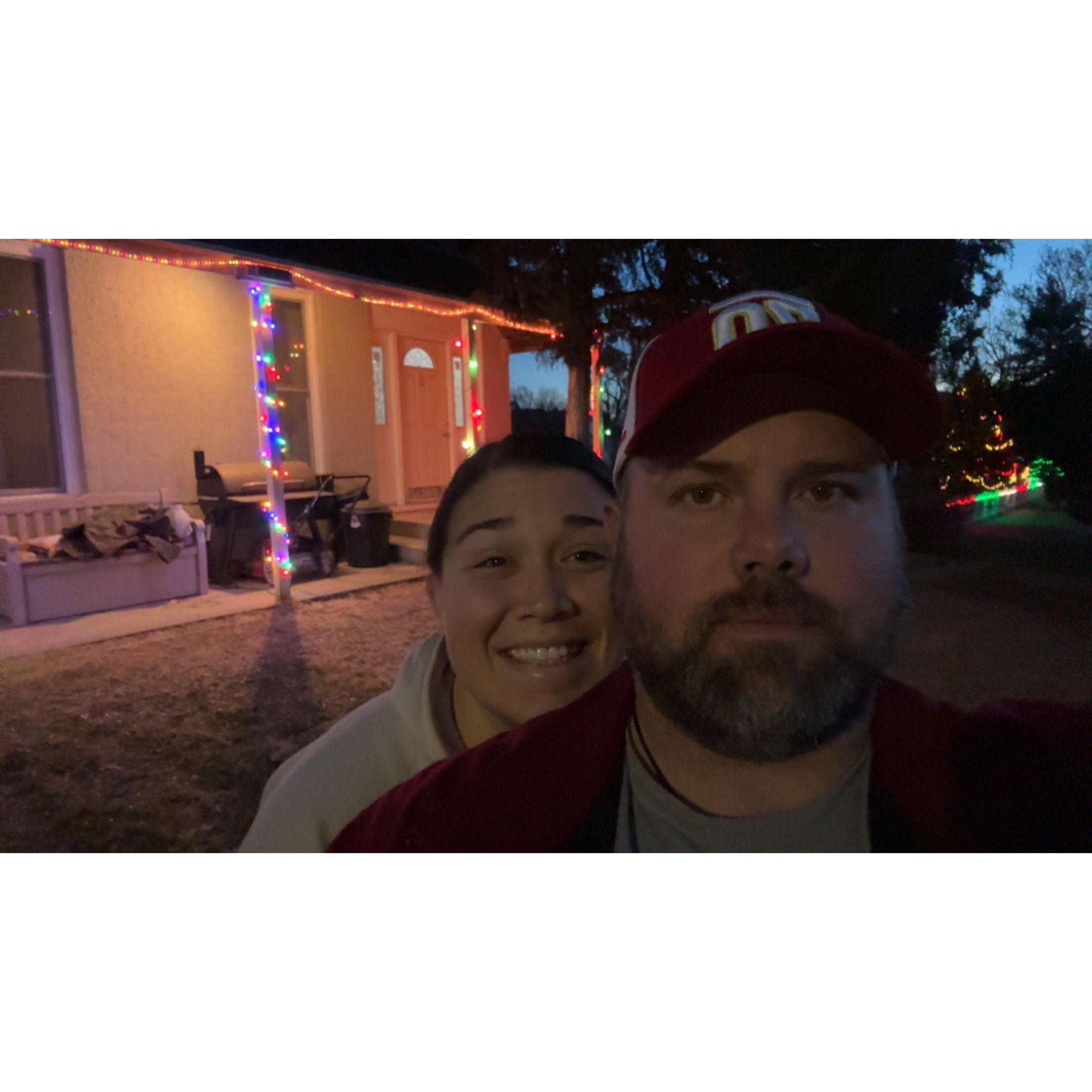 We were so proud of our christmas lights! Cant you tell?! ;)