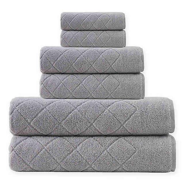 Enchante Home® Gracious 6-Piece Turkish Cotton Towel Set in Silver