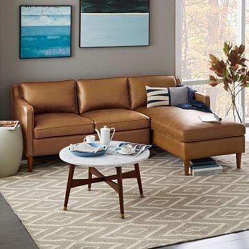 Hamilton 2-Piece Leather Chaise Sectional