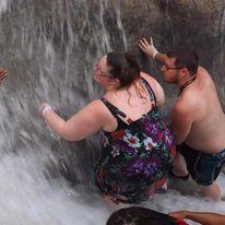 Bride & Groom Climbing Waterfall in Jamaica @ First Cruise with OK Family 2020 #4