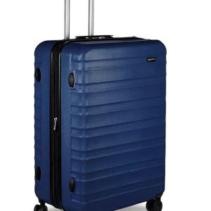 Amazon Basics 30" Hardside Large Checked Luggage, Hardshell Suitcase With Wheels, Expandable For Up to 15% More Space, With Scratch-Resistant Surface, Four Multi-directional Wheels, Navy Blue