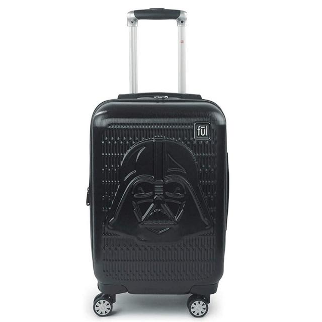 FUL Star Wars Darth Vader 22 Inch Rolling Luggage, Embossed Hardshell Carry On Suitcase with Wheels, Black (FSML0005AZ3-001)