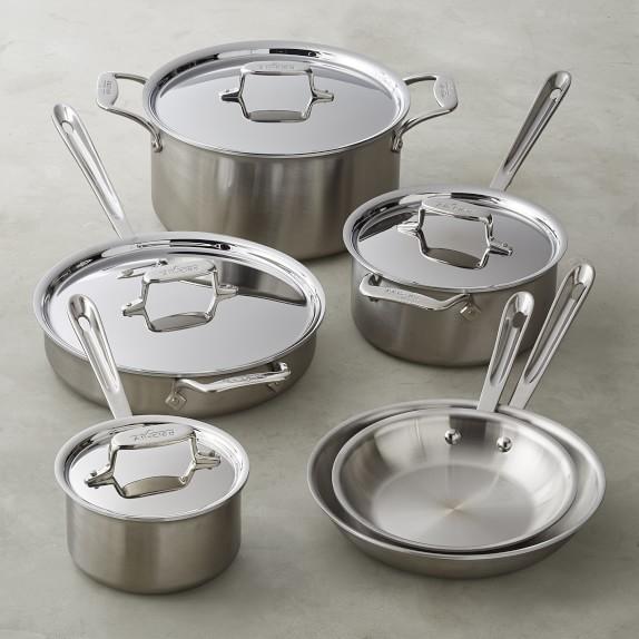All-Clad d5 Brushed Stainless-Steel 10-Piece Set