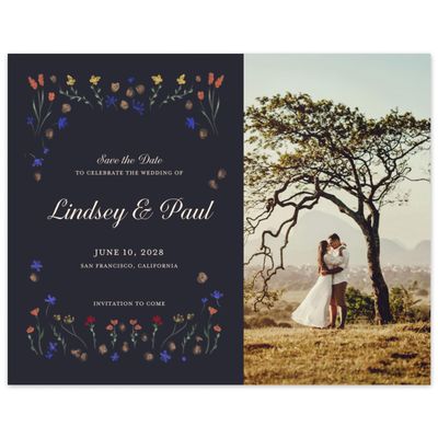 Black Spring Wedding Digital Save the Date - Harebell Photo