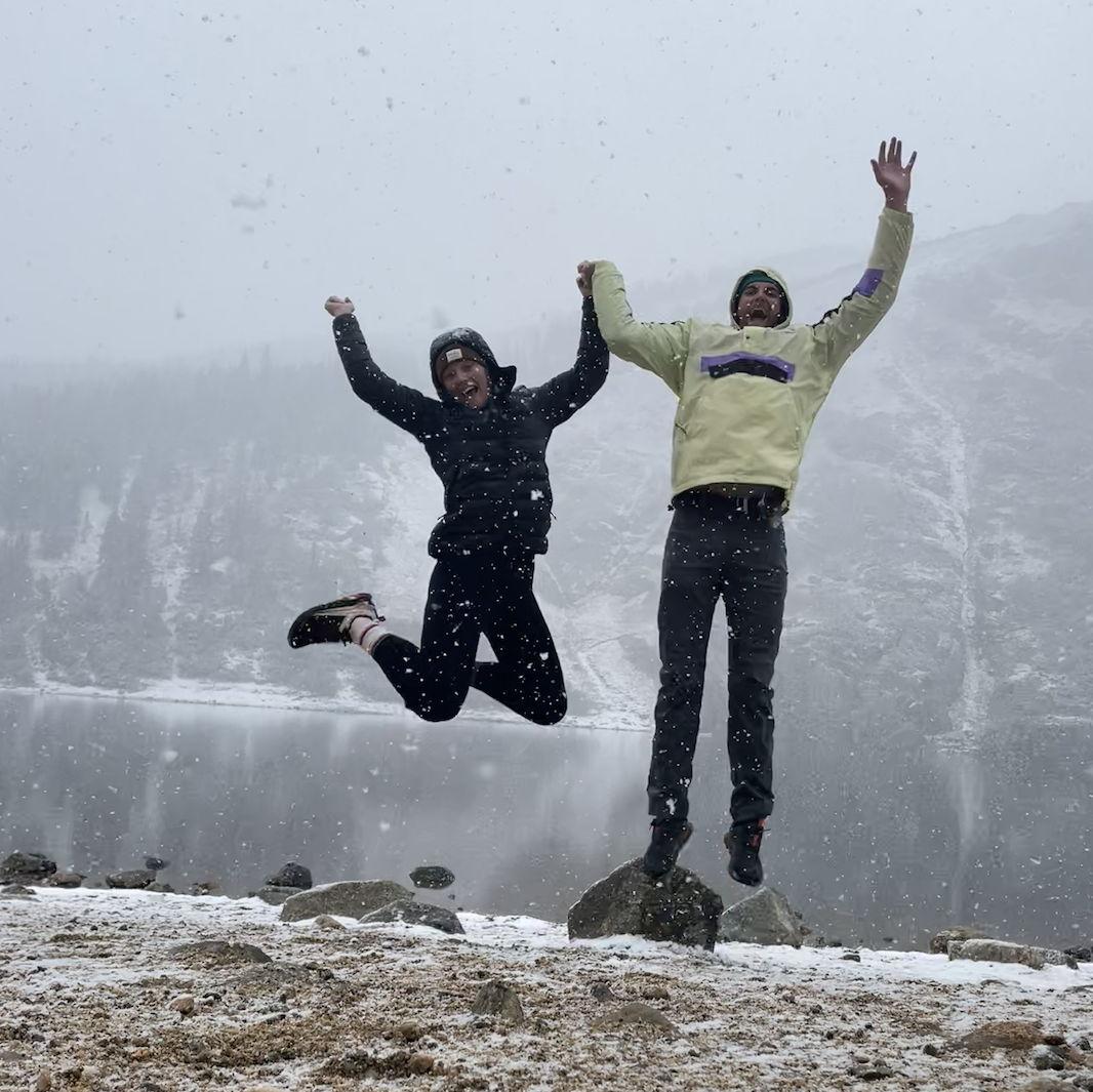 Our first ever jumping picture together!