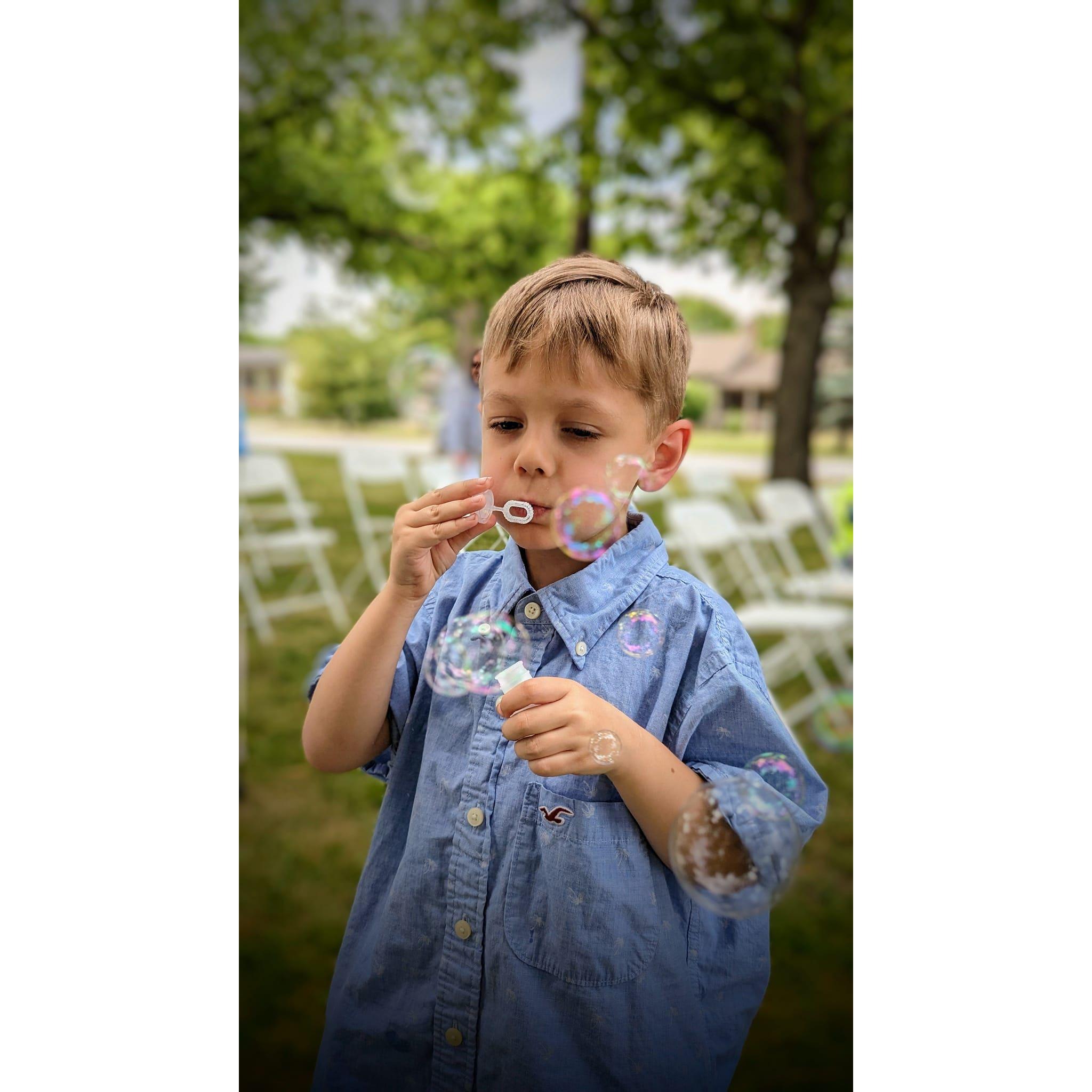 Greyson at his Mam's wedding