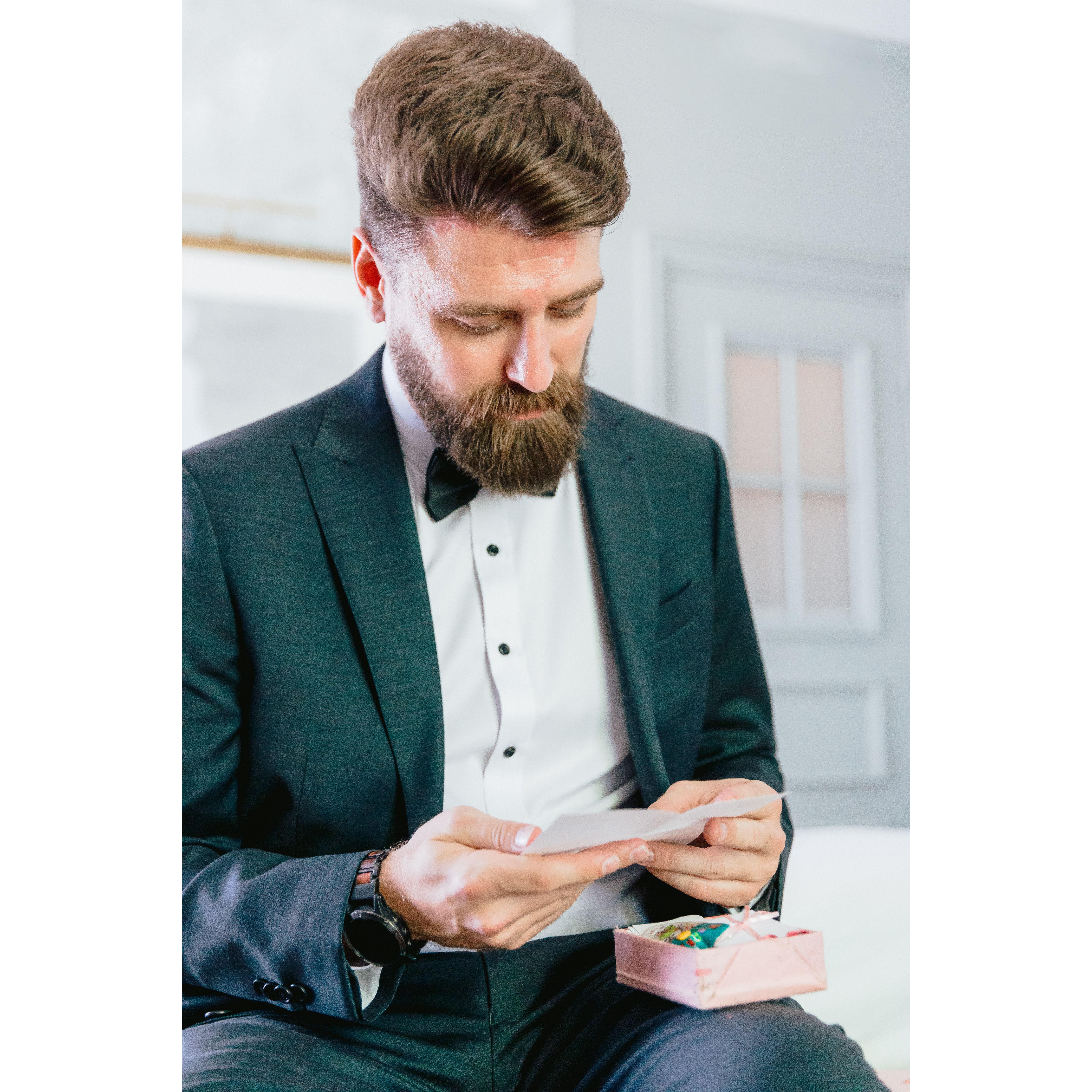 From Jordan: Lizzie had been writing letters to her future husband since she was a child. I was surprised with this box of letters as I was getting ready. Reading the notes brought me to tears!